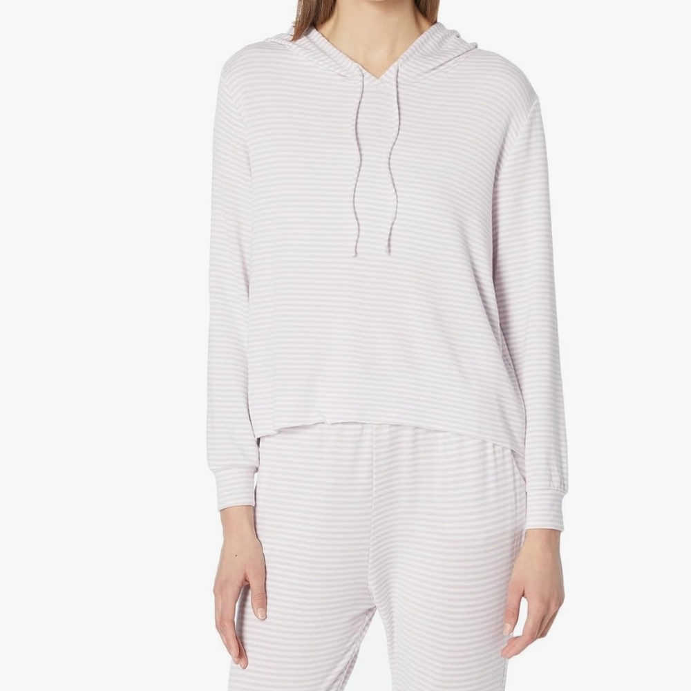 Eberjey Sadie Stripes - The High-Low Hoodie